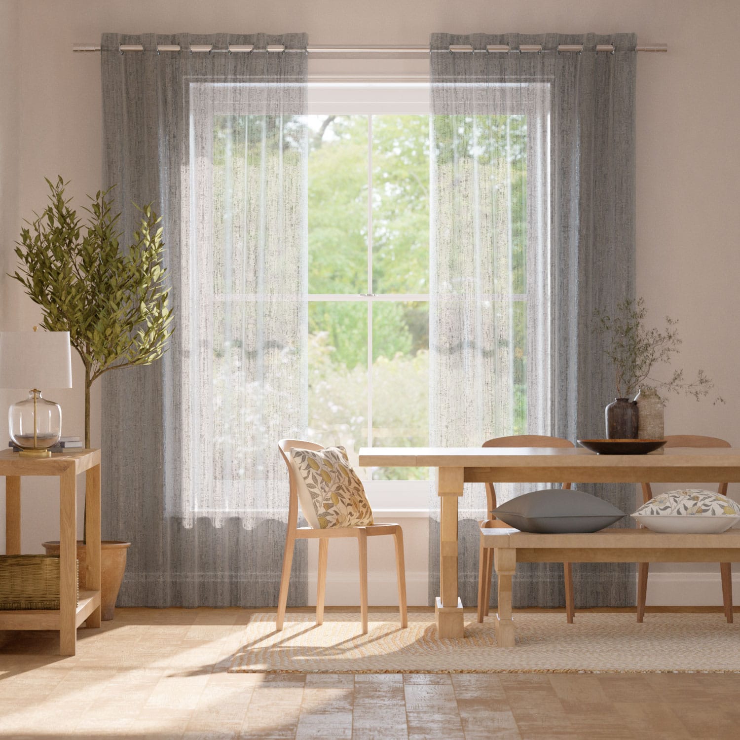 Curtains Aurelie Voile Platinum