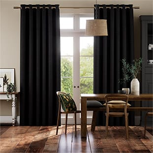 Bijou Linen Noir Tende a bastone anteprima immagine