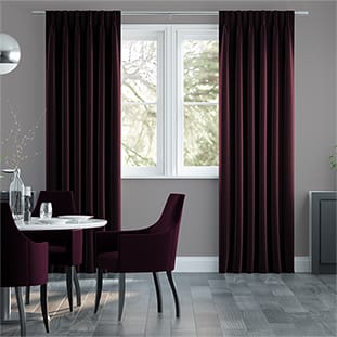 Canterbury Velvet Mulberry Tende a bastone anteprima immagine