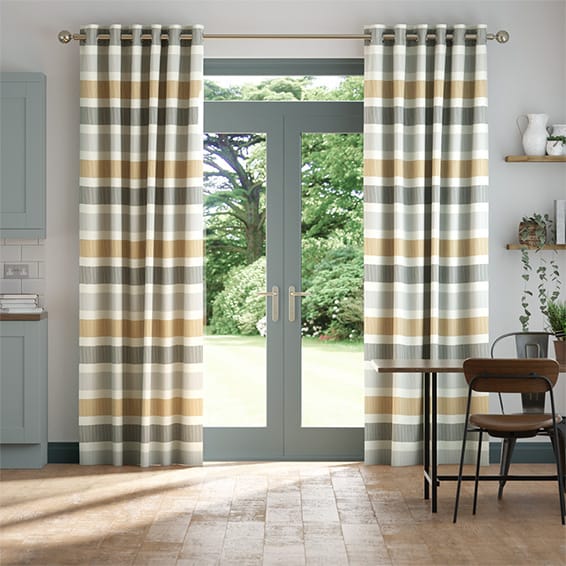 Curtains Cardigan Stripe Flax Grey