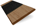 Veneziana effetto legno PVC Terra e Nero Intenso immagine del campione 