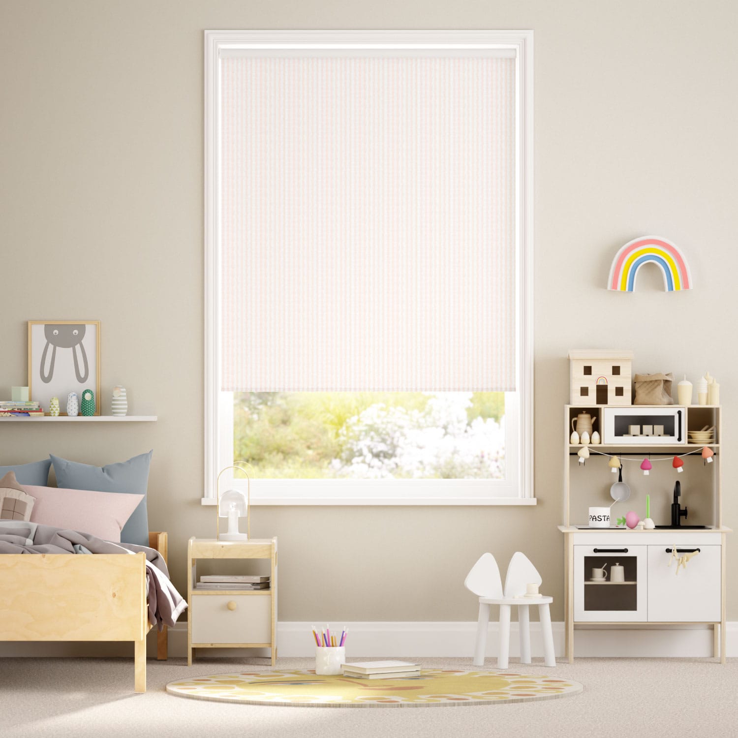 Roller Blind Twist2Go Choices Ella Stripe Confetti Pink 