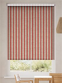 Choices Twill Stripe Linen Party Red Tende a rullo anteprima immagine