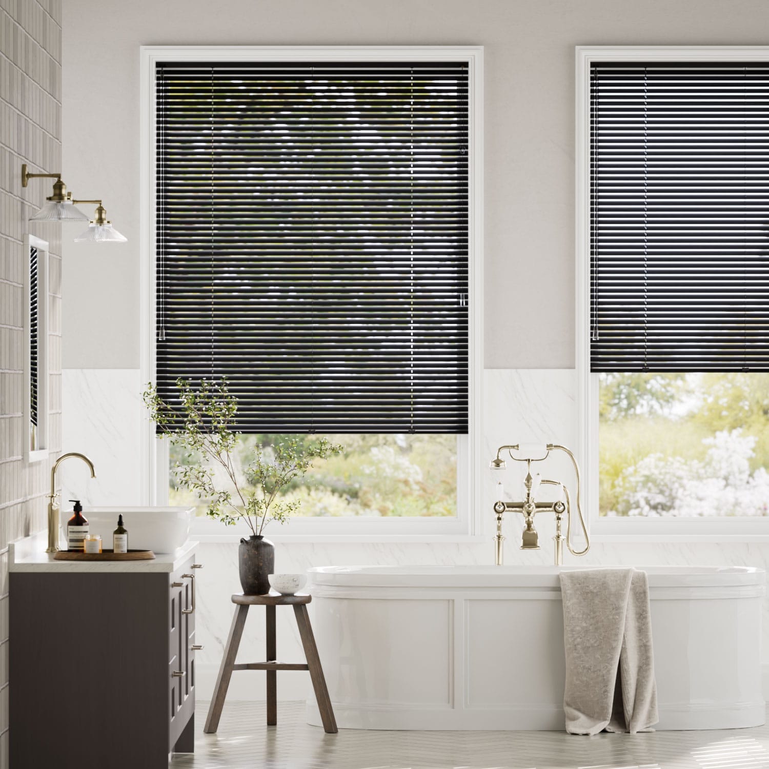 Venetian Blind Click2Fit Elements Gloss Black - 25mm Slat