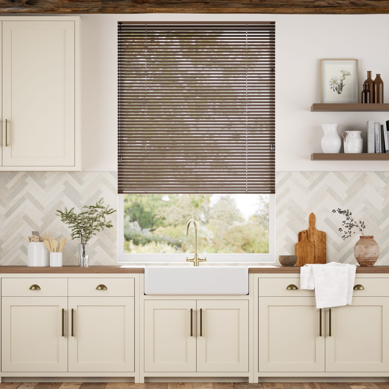 Venetian Blind Click2Fit Elements Mocha - 25mm Slat