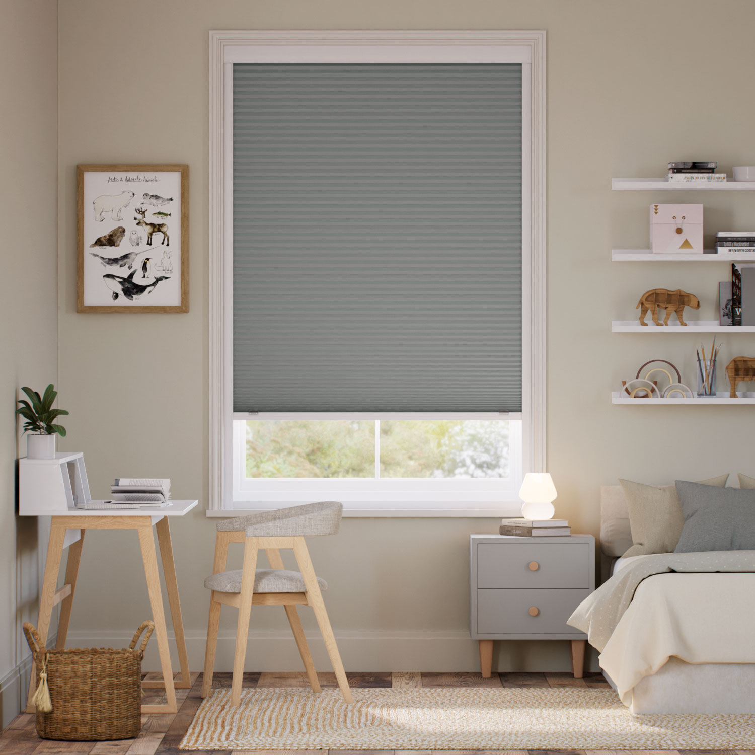 Thermal Blind Click2Shade Blackout Nickel Grey