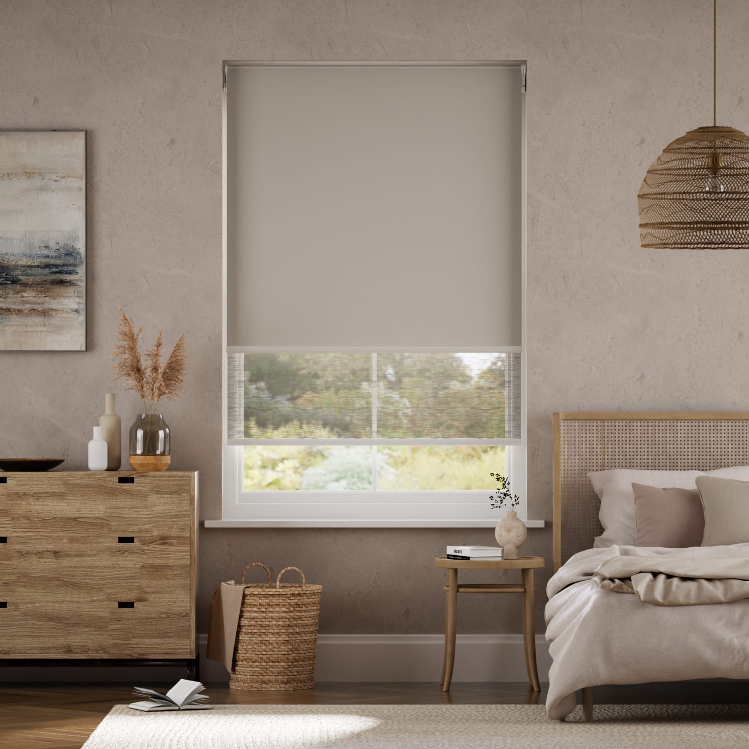 Double Roller Blind Twist2Go Alia Cliff Grey