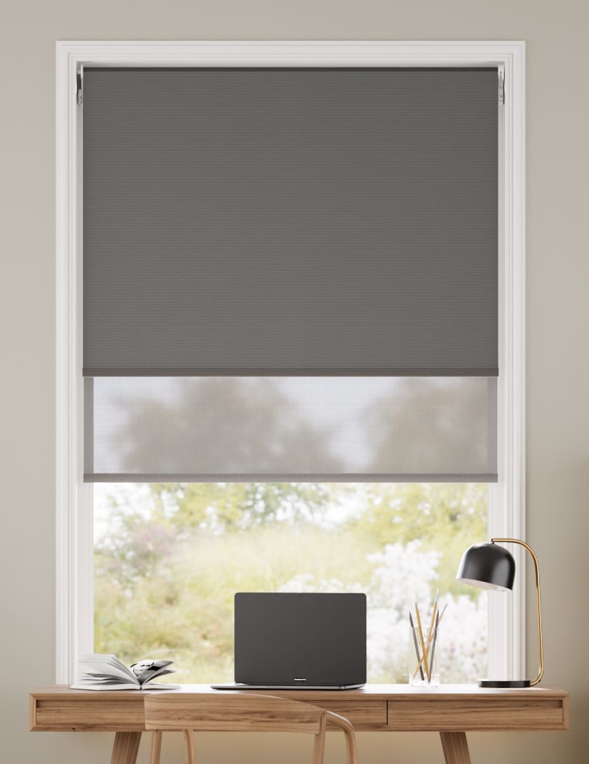 Double Roller Classic Grey Double Roller Blind anteprima immagine