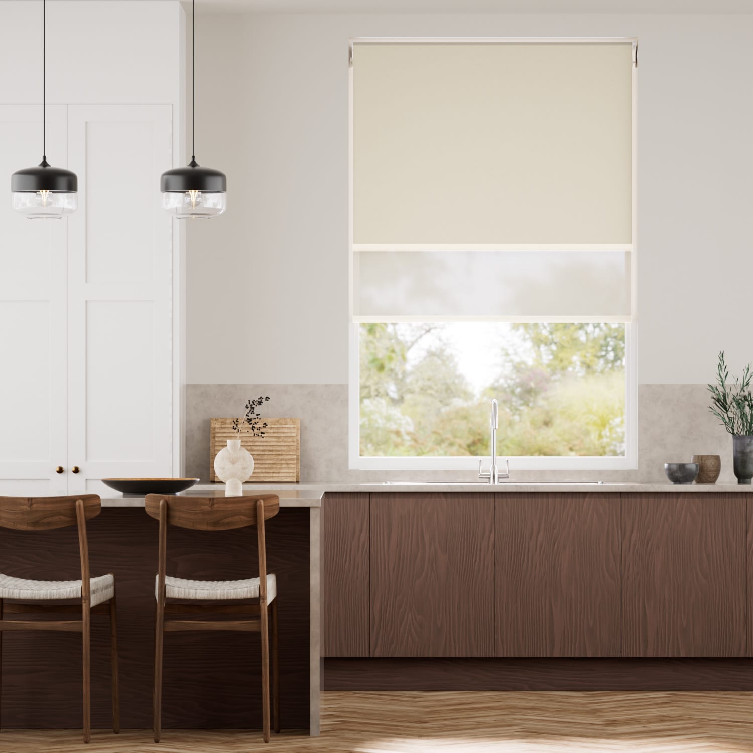 Double Roller Blind Twist2Go Atom Toffee