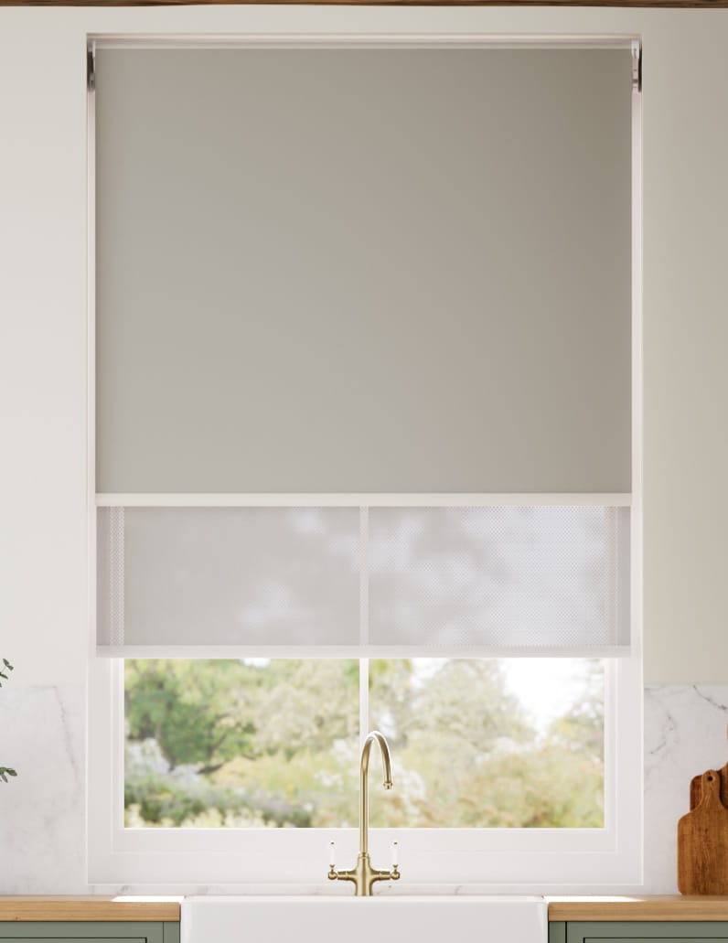 Double Roller Warm Grey Double Roller Blind anteprima immagine