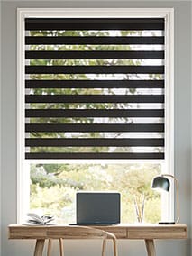 Giorno & Notte Ombre Nero Enjoy Roller Blind anteprima immagine