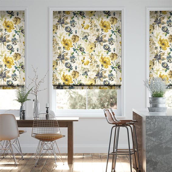 Roman Blind Fiori Linen Daffodil