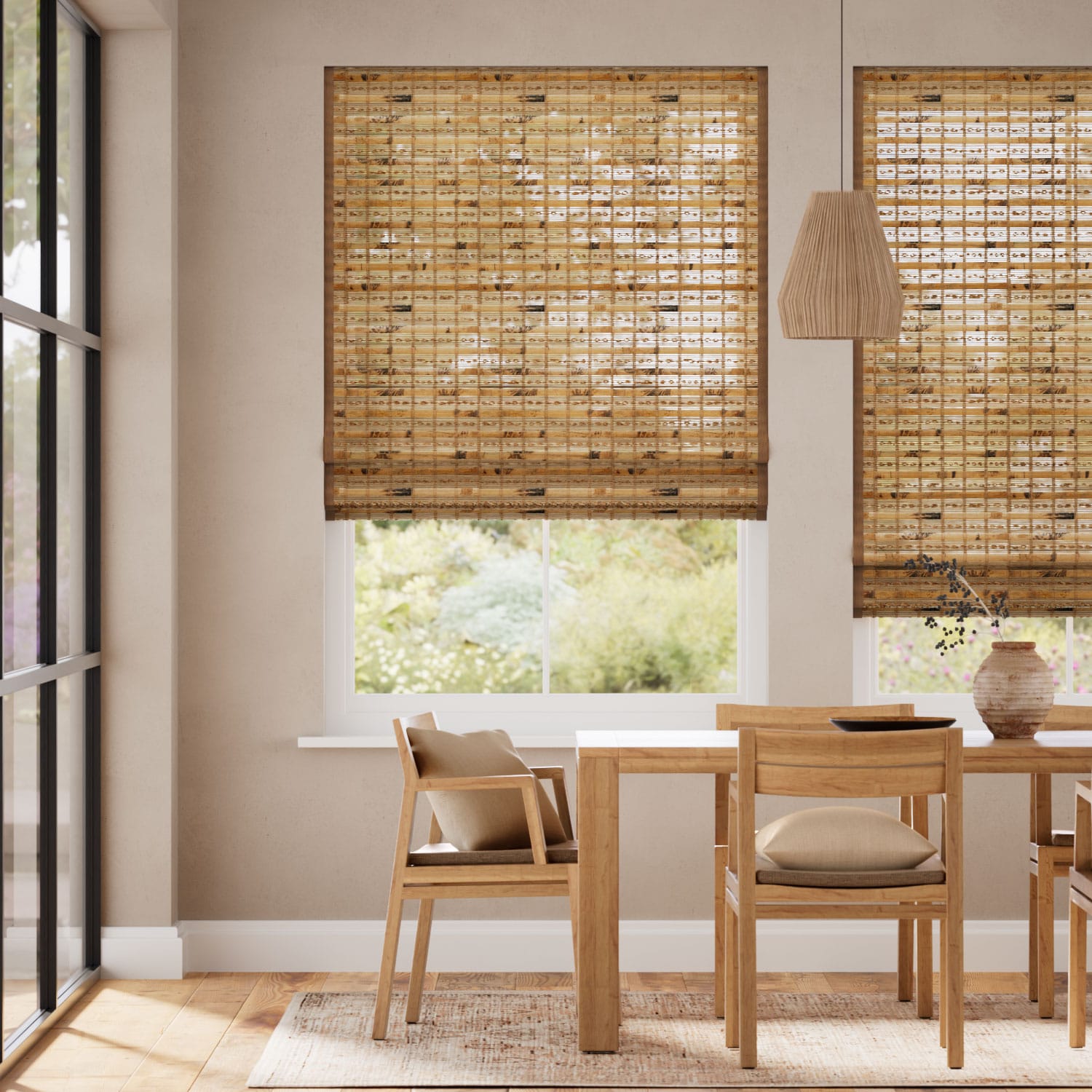 Roman Blind Electric Java Cedar & Demerara