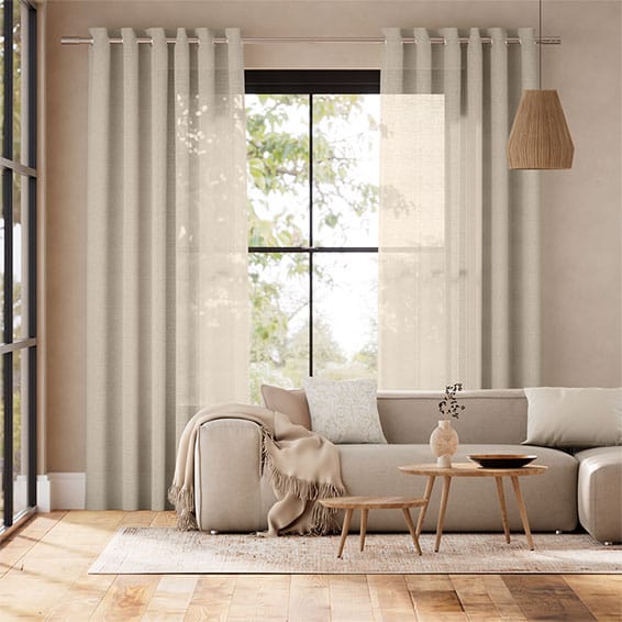 Curtains Lumiere Unlined Arlo Sand