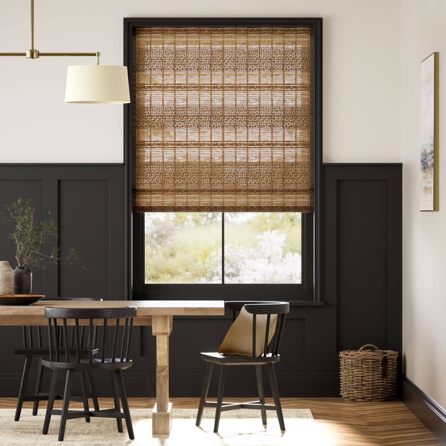 Roman Blind Marius Chestnut & Acorn