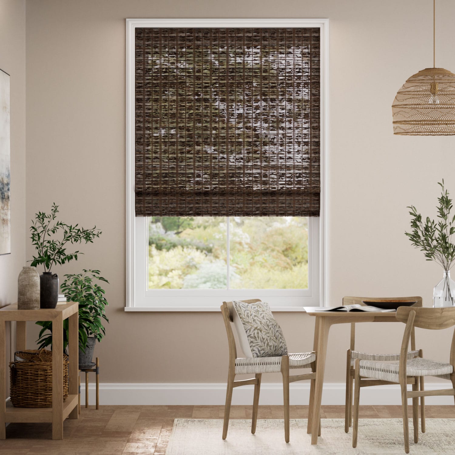 Roman Blind Maui Walnut