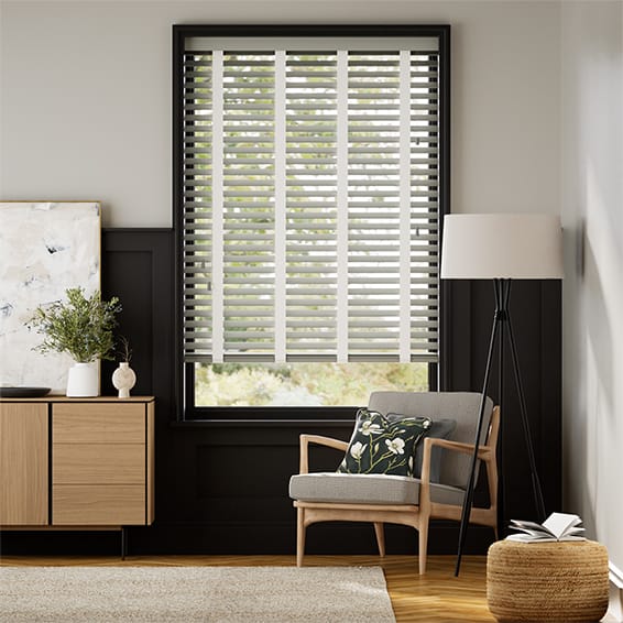 Wooden Blind Moonlight Grey & Cloud - 50mm Slat