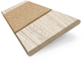 Veneziana effetto legno PVC Quercia Bianca e Caramello immagine del campione 