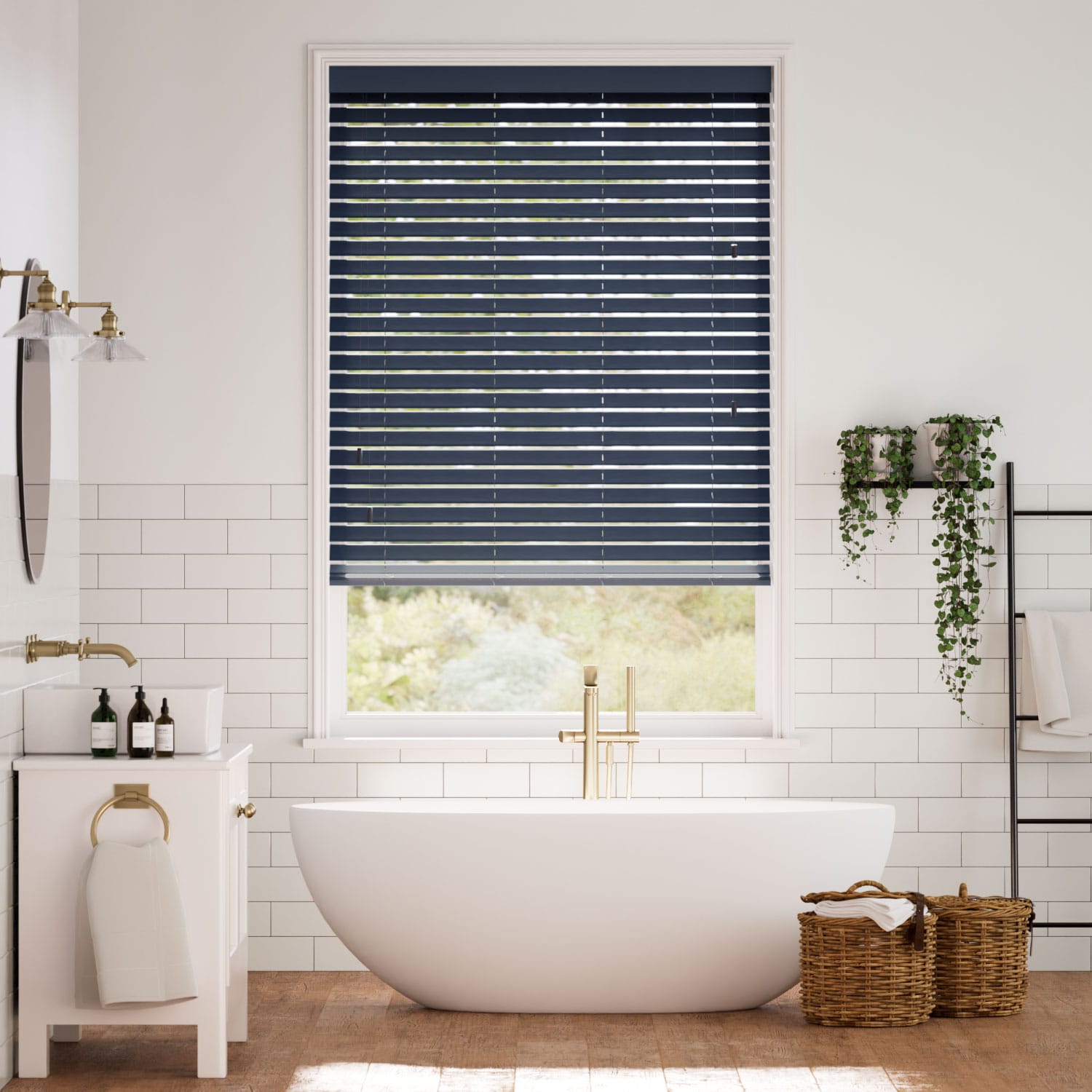 Veneziana effetto legno Premium Sleek Midnight Blue - 50mm Slat