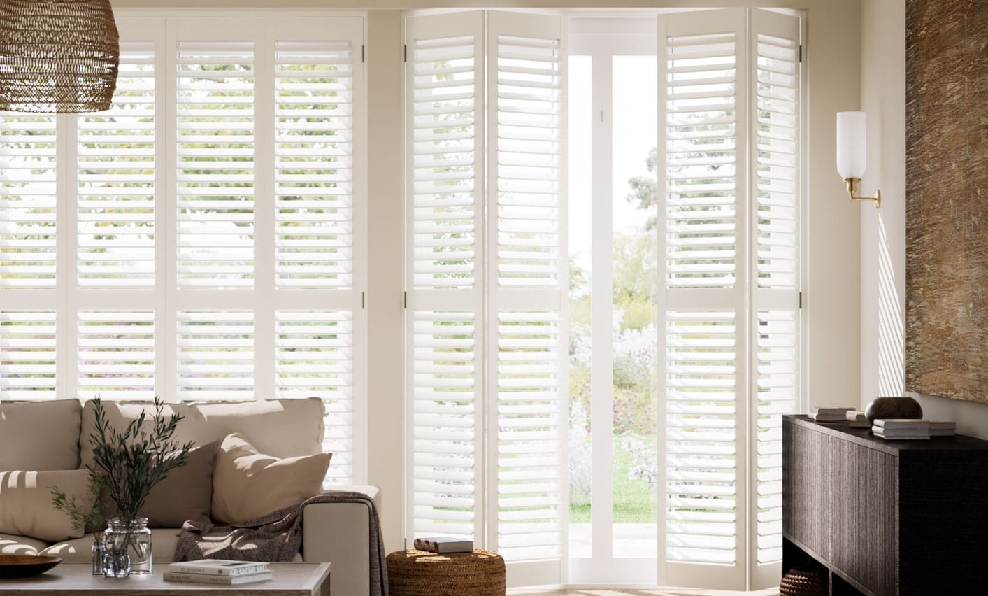 San Jose Pure White Shutter Blinds anteprima immagine