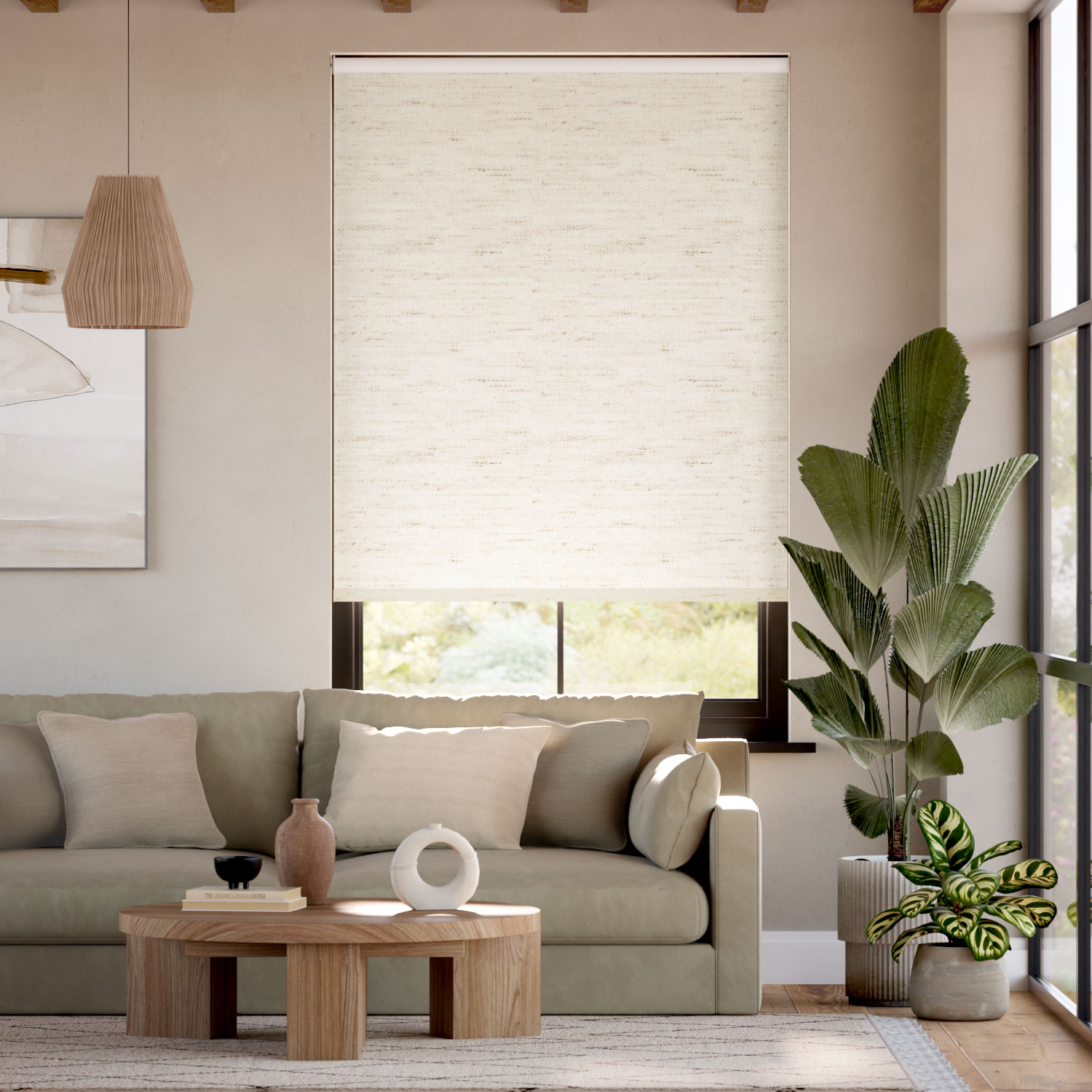 Roller Blind Twist2Go Sevilla Blackout Linen Alabaster