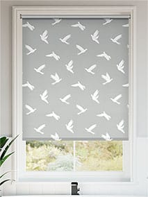 Splash Blackout Paper Doves Silver Tende a rullo anteprima immagine