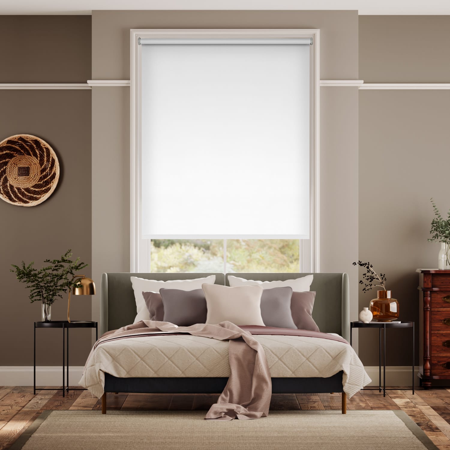 Roller Blind Toledo Blackout Crisp White