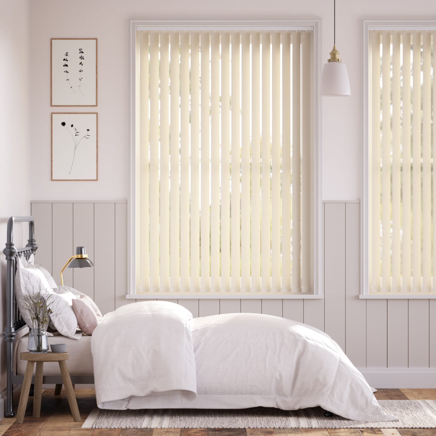 Vertical Blind Thermatex Cream