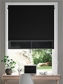 Titan Atomic Black & Ebony Double Roller Blind anteprima immagine