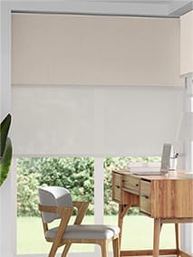 Titan Sandstone & Arctic White Double Roller Blind anteprima immagine