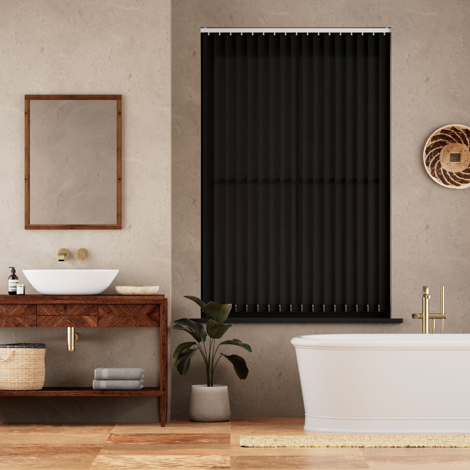 Vertical Blind Toledo Jet Black