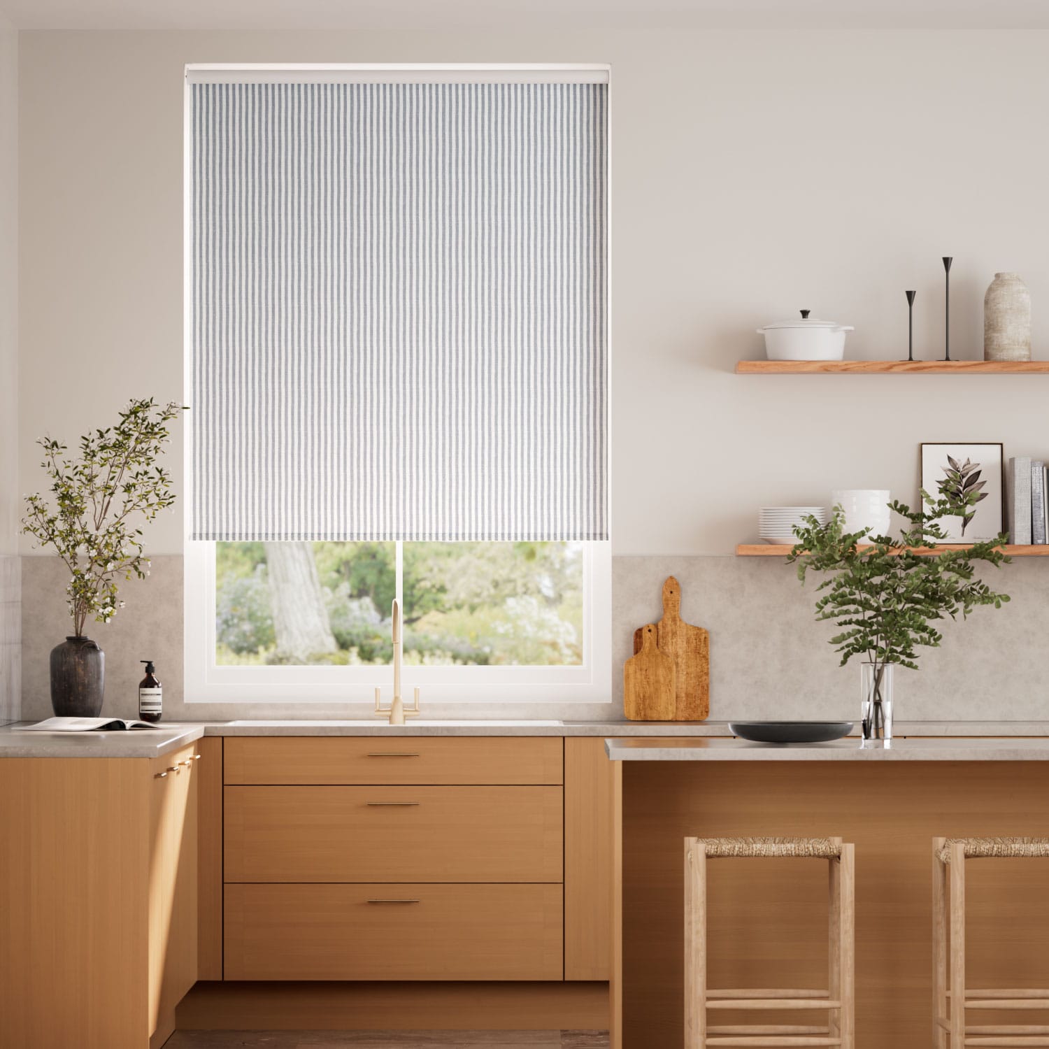 Roller Blind Twist2Go Choices Ella Stripe Storm 