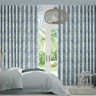 William Morris Flora Blu Tende a onda anteprima immagine