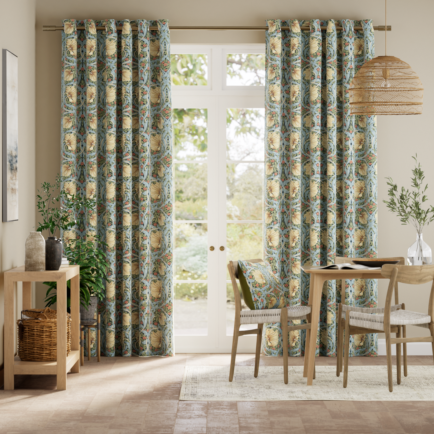 Tenda a bastone William Morris Mille Fiori Miele 