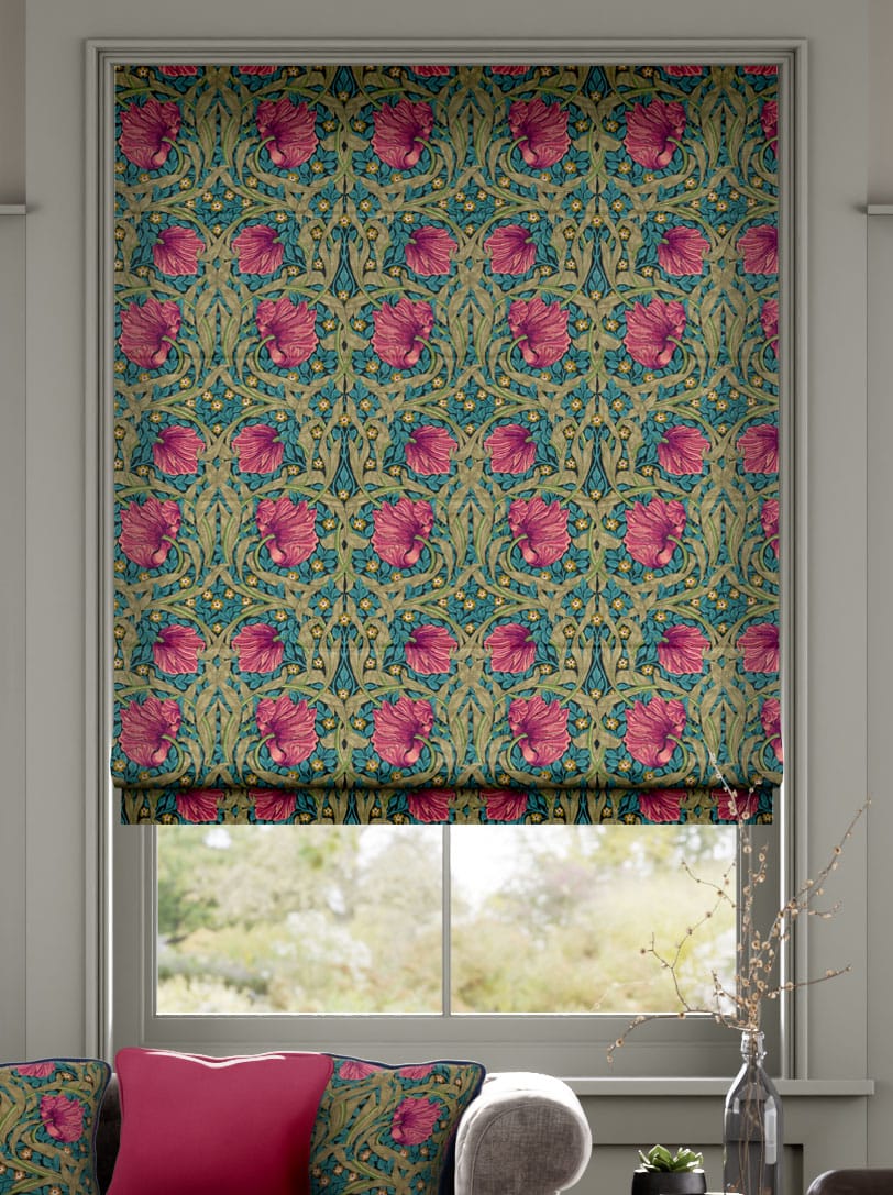 William Morris Pimpernel Teal Tende a pacchetto anteprima immagine